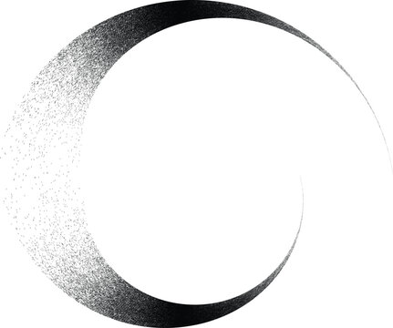 Twirl dual speckle gradient composition.Vector texture with dynamic spiral grain particles. Modern twisted grainy pattern for graphic design element