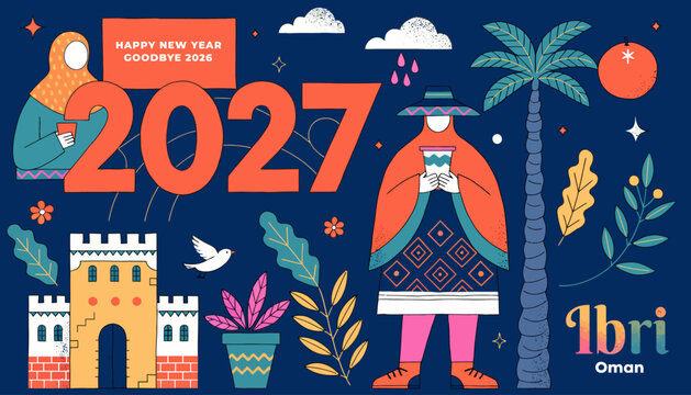 Happy New Year 2027 Celebration in Oman, Ibri