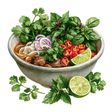 Discover the Rich Flavors of Authentic Beef Noodle Soup with Fresh Herbs, Lime, and Spices for a Deliciously Wholesome Culinary Experience