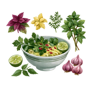 Discover a Delightful Bowl of Fresh Noodles with Aromatic Herbs and Zesty Lime - A Culinary Journey into Flavorful Cooking and Healthy Eating