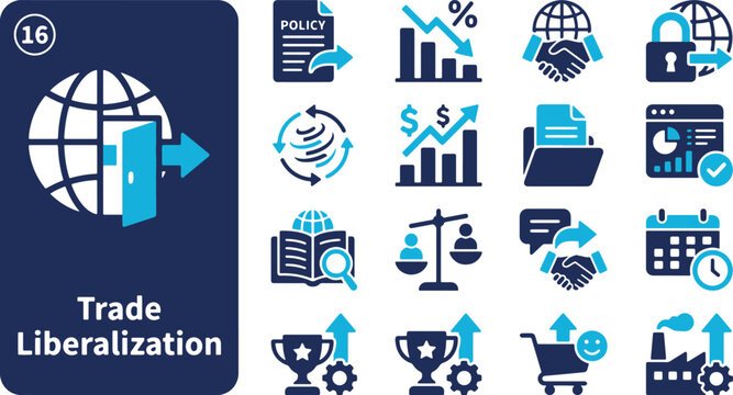 Total Addressable Market Analysis Icon Set Featuring Business Size Calculation Growth Projections Segment Breakdown and Target Audience Metrics