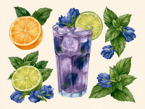 Indulge in a Refreshing Cocktail: A Stunning Blend of Citrus and Floral Ingredients Perfect for Your Summer Gatherings