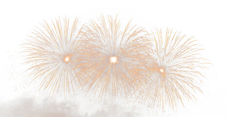 Fototapeta premium Golden Pyrotechnic Burst with Spark Trails PNG