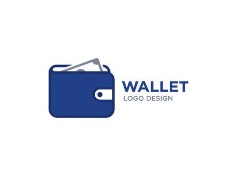 Designing a wallet icon logo featuring a wallet sign and symbol