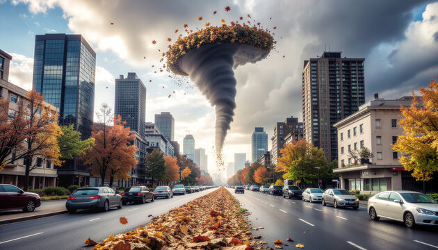 Tornado urban street