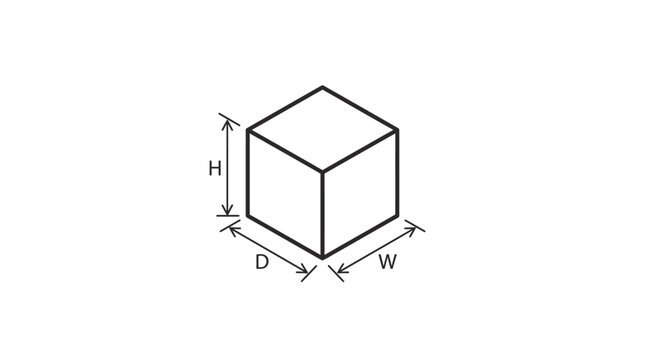 Cube Dimension Measurement Icon