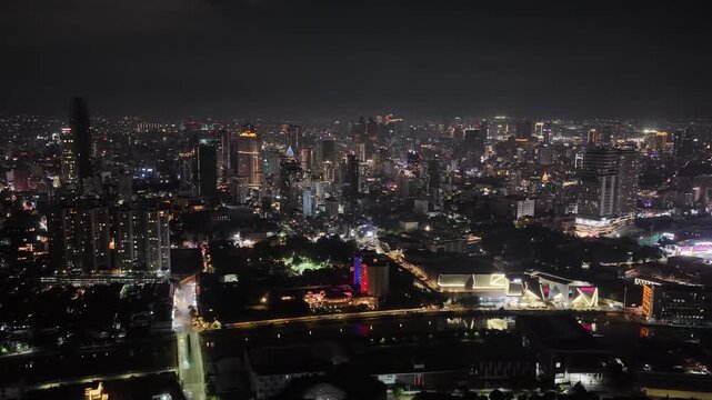 Koh Pich District is at its most beautiful at night in Phnom Penh, Cambodia.