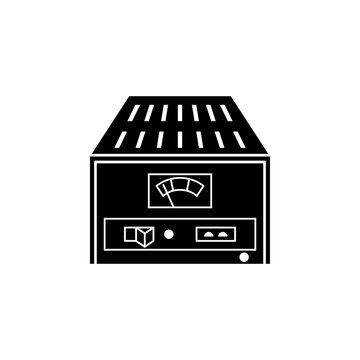 This is a minimalist vector illustration of a Stabilizer icon, featuring a simple, clean, and solid glyph style. The icon can be used as a symbol, sign, or logo.
