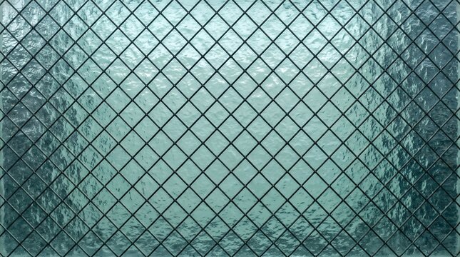 Industrial wired glass texture with crosshatch pattern creates translucent surface backdrop for commercial design projects