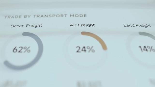 Transport mode dashboard compares global trade shares