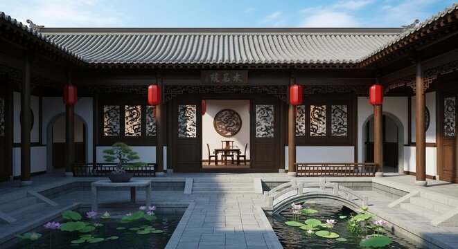 Traditional chinese courtyard architecture