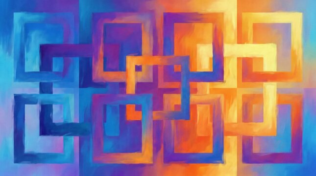 Abstract square pattern geometric