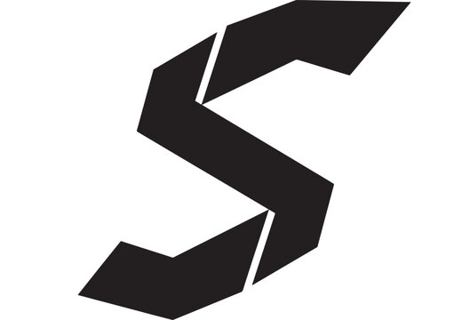 Abstract Letter S Design. Modern Geometric Logo Element for Branding and Corporate Identity Applications. with Symbol