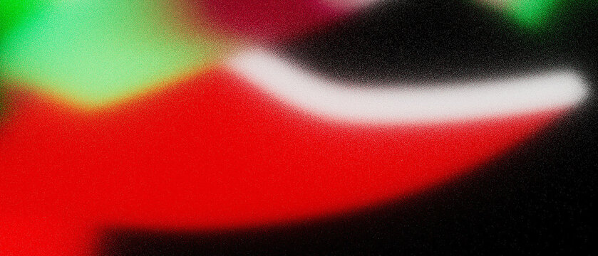 Grainy Abstract Background with Red, Green and White Light Streak