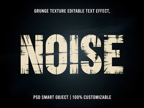 Grunge texture noise text effect on dark background for vintage graphic design projects.