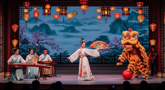 Traditional stage performance cultural celebration