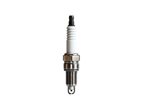 New spark plug for internal combustion engine isolated on white background