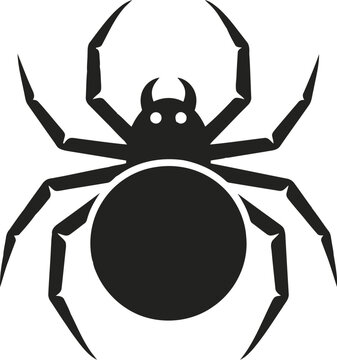 vector illustration of Black spider illustration with detailed legs Vector, illustration , Happy Halloween, Halloween, Halloween Icons