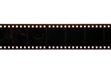 Fototapeta premium Black photographic film strip with multiple blank frames