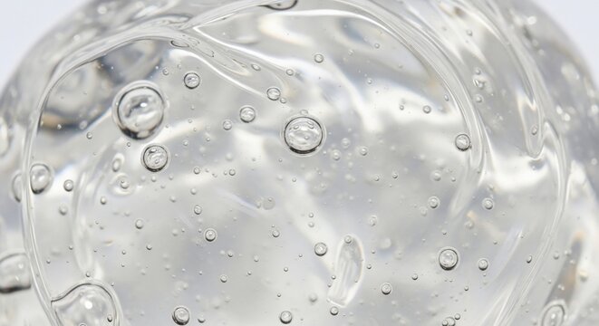 Transparent gel texture macro