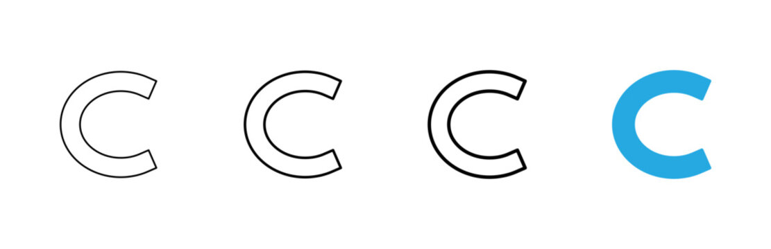 Copyright icon vector. copyright sign and symbol