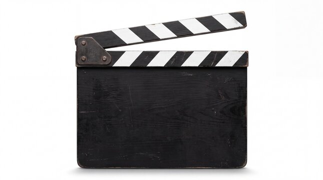 Black and white film movie clapper board for cinema industry
