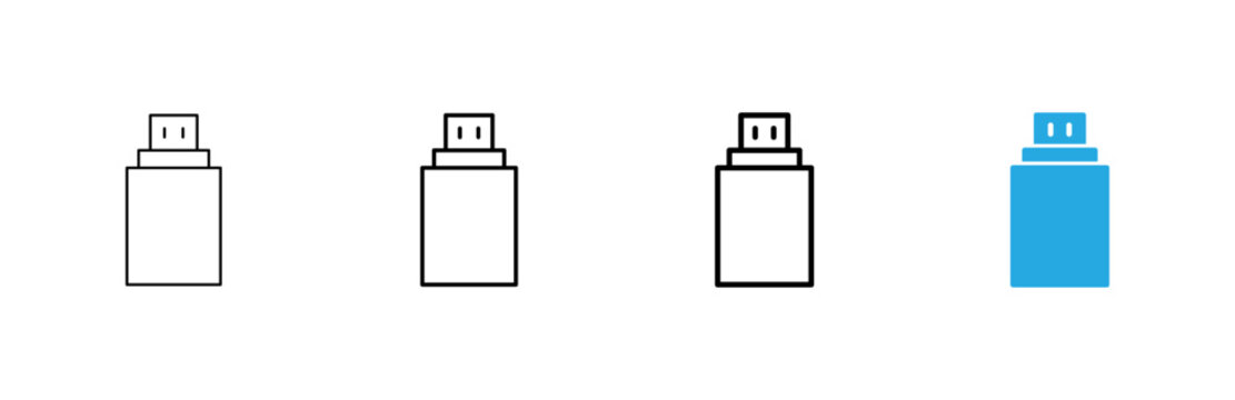 Usb icon vector. Flash disk sign and symbol. flash drive sign.