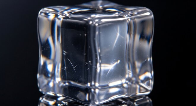 Transparent ice cube