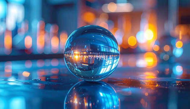 Transparent sphere reflection