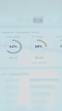 Vertical transport dashboard compares freight mode shares