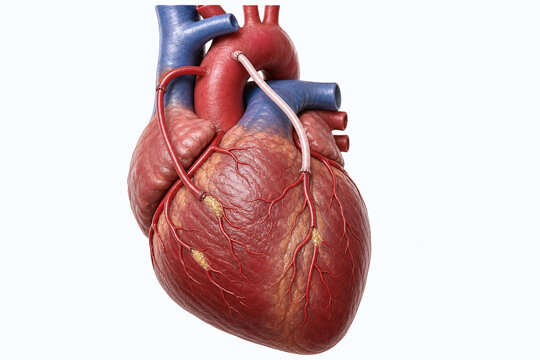 Coronary Bypass Surgery Heart Anatomy Illustration
