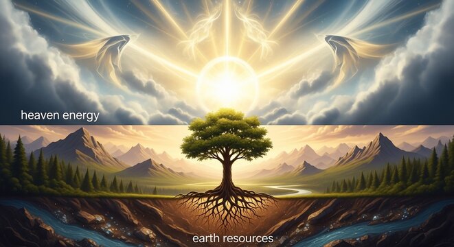 Tree of life conceptual illustration