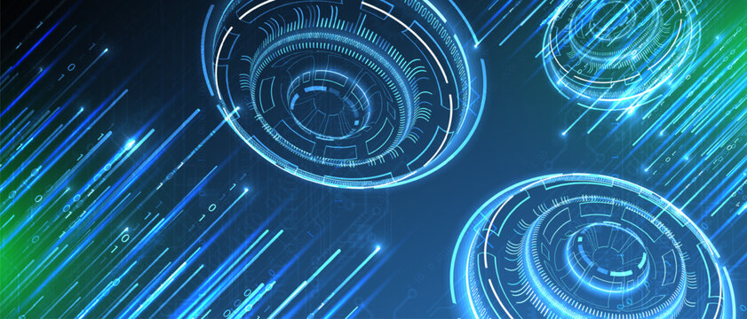 Abstract futuristic technology background with binary code. Vector