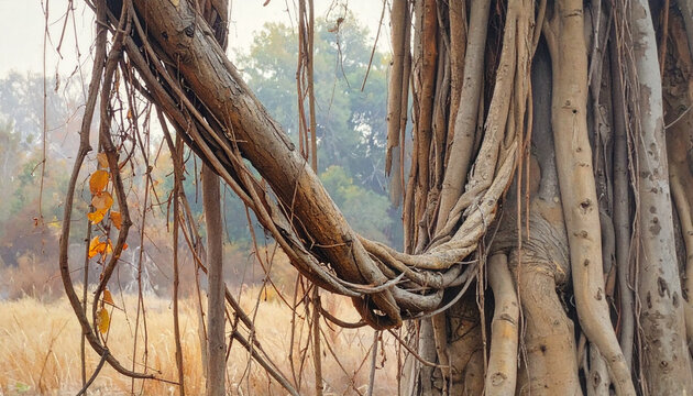 Tree roots and branches