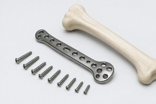 Orthopedic fixation plate screws and bone assembly