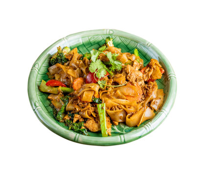 Pad See Ew, a classic Thai stir-fried flat rice noodle