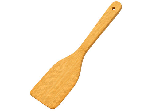Wooden spatula for cooking and baking, bamboo kitchen utensil, natural wood turner for culinary use