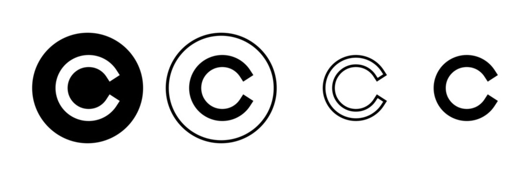 Copyright icon vector illustration. copyright sign and symbol