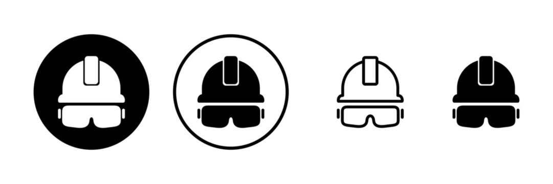 Helmet icon vector illustration. Motorcycle helmet sign and symbol. Construction helmet icon. Safety helmet