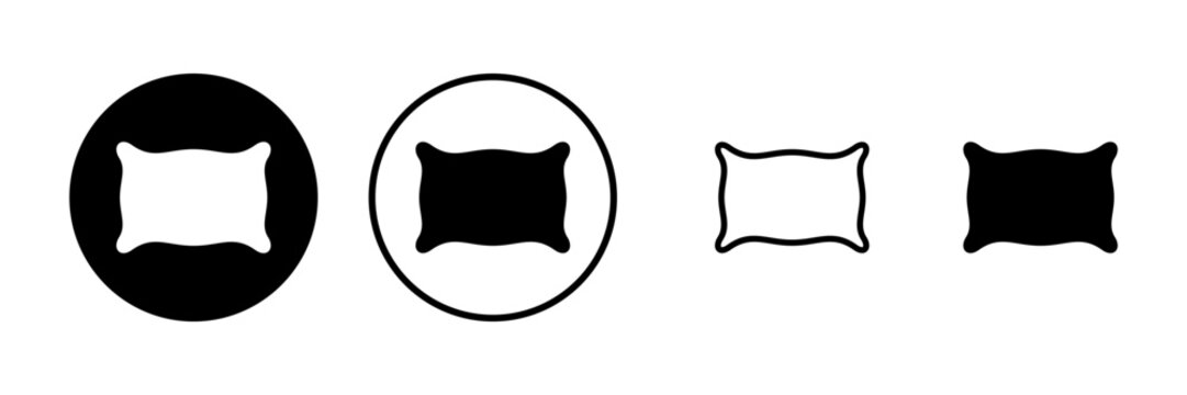 Pillow icon vector illustration. Pillow sign and symbol. Comfortable fluffy pillow