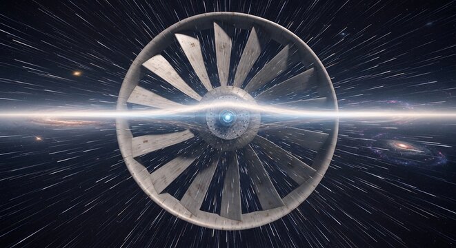 Turbine engine space illustration