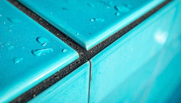 Turquoise tile close up