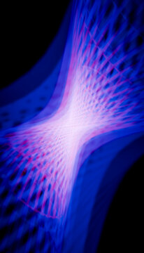 Abstract blue and purple light pattern with glowing dynamic mesh