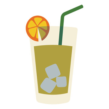 Brazilian Carnival Drink Element with Flat Cartoon Design