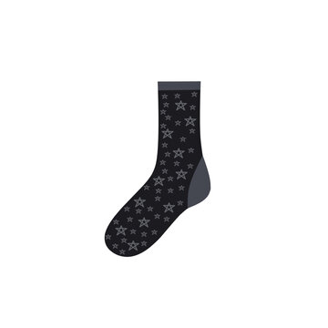 Patterned sock illustration. Winter sock vector. Patterned sock design. Vector Illustration of warm sock