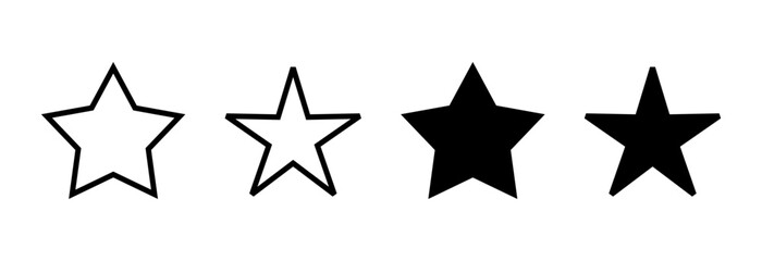 Fototapeta premium Star Icon set vector. rating sign and symbol. favourite star icon