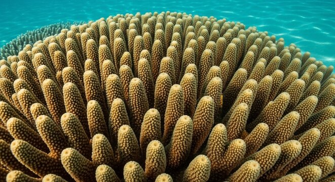 Underwater coral reef formation