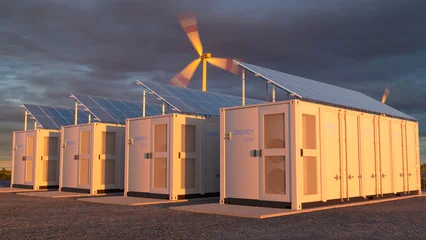 Fotobehang Karaktertjes Energy Storage System .3D rendering.  © Mike Mareen