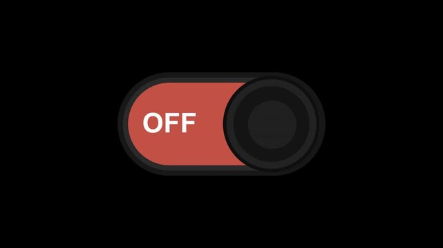Digital UI Toggle Switch Animation with Alpha Channel