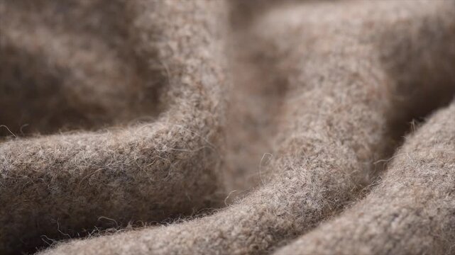 Wool knitted background. Real natural beige color wool mohair clothes texture closeup. Craft Cashmere Soft and fluffy merino wool macro shot. Woolen fabric backdrop. 